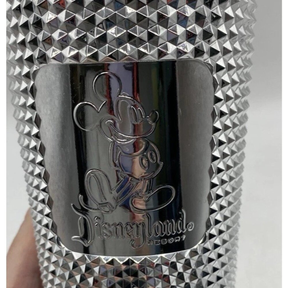 Disney Parks Mickey Silver Studded Starbucks Tumbler Cup Limited Edition 2021 - Picture 13 of 16
